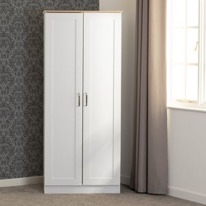 Marlow Home Co. Henryville 2 Door Manufactured Wood Wardrobe White 187.5cm H X 80cm W X 53.5cm D Marlow Home Co. Henryville 2 Door Manufactured Wood Wardrobe White 187.5cm H X 80cm W X 53.5cm D