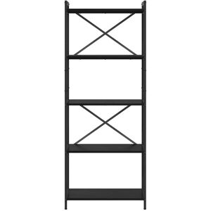 Borough Wharf Bookcase Black Oak 80 X 30 X 153 Cm Engineered Wood Black (4 Shelves) 153cm H x 60cm W x 30cm D Borough Wharf Bookcase Black Oak 80 X 30 X 153 Cm Engineered Wood Black (4 Shelves) 153cm H x 60cm W x 30cm D