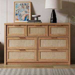 17 Stories Dearbhaile 7 Drawer 133.9cm W Double Dresser Natural Oak 81cm H X 134cm W X 45cm D 17 Stories Dearbhaile 7 Drawer 133.9cm W Double Dresser Natural Oak 81cm H X 134cm W X 45cm D