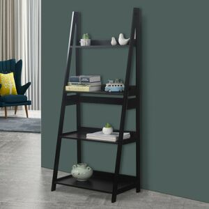 Ebern Designs Alexias Ladder Bookcase Black 150cm H X 63cm W X 39cm D Ebern Designs Alexias Ladder Bookcase Black 150cm H X 63cm W X 39cm D