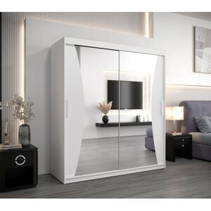 Brayden Studio Avelle 2 Door Wardrobe Matte White 200cm H X 180cm W X 62cm D Brayden Studio Avelle 2 Door Wardrobe Matte White 200cm H X 180cm W X 62cm D