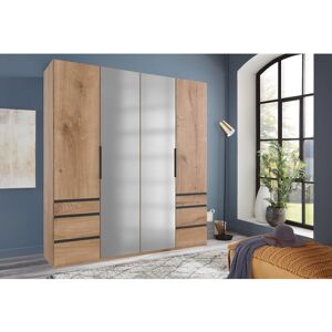 Ebern Designs Guardino 4 Door Wardrobe Plank Oak 216cm H x 200cm W x 58cm D Ebern Designs Guardino 4 Door Wardrobe Plank Oak 216cm H x 200cm W x 58cm D