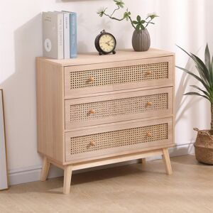 17 Stories Engemann 3 - Drawer 80cm W Chest of Drawers Natural 77.5cm H X 80cm W X 33cm D 17 Stories Engemann 3 - Drawer 80cm W Chest of Drawers Natural 77.5cm H X 80cm W X 33cm D
