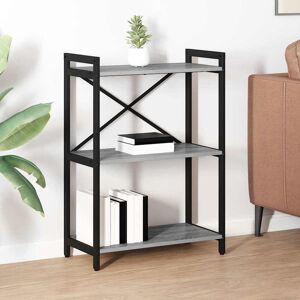 Borough Wharf Bookcase Black Oak 80 X 30 X 153 Cm Engineered Wood Grey (3 Shelves) 83cm H x 60cm W x 30cm D Borough Wharf Bookcase Black Oak 80 X 30 X 153 Cm Engineered Wood Grey (3 Shelves) 83cm H x 60cm W x 30cm D