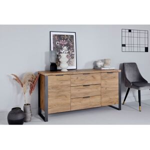 Mercury Apogee 150 Cm Wide 3 Drawer Sideboard Light Brown/Anthracite 76.2cm H X 150cm W X 39.5cm D Mercury Apogee 150 Cm Wide 3 Drawer Sideboard Light Brown/Anthracite 76.2cm H X 150cm W X 39.5cm D