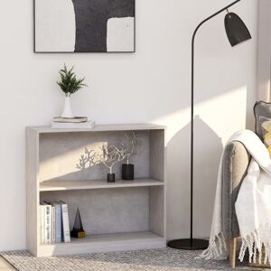 Zipcode Design Attwood Bookcase Concrete Grey 80cm H x 75cm W x 24cm D Zipcode Design Attwood Bookcase Concrete Grey 80cm H x 75cm W x 24cm D