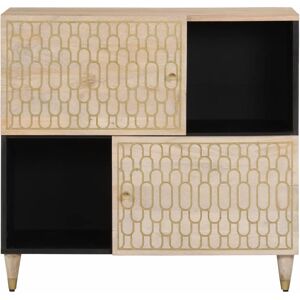 George Oliver Coeburn 2 - Door Accent Cabinet Black;Brown 75cm H X 80cm W X 33cm D George Oliver Coeburn 2 - Door Accent Cabinet Black;Brown 75cm H X 80cm W X 33cm D