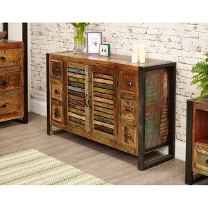 Ebern Designs Urban Chic 6 Drawer Sideboard Blue;Brown;Yellow 81cm H X 125.5cm W Ebern Designs Urban Chic 6 Drawer Sideboard Blue;Brown;Yellow 81cm H X 125.5cm W