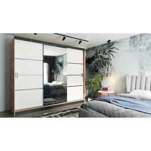 Brayden Studio Wardrobe Natural/White 205cm H X 200cm W X 59cm D Brayden Studio Wardrobe Natural/White 205cm H X 200cm W X 59cm D