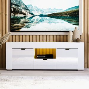 Metro Dayam 2 Door 1 Drawer Led Tv Unit, Living Room Home Furniture White 60" Metro Dayam 2 Door 1 Drawer Led Tv Unit, Living Room Home Furniture White 60"
