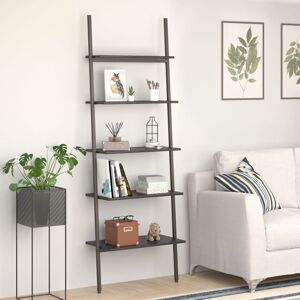 Borough Wharf Casselton Ladder Bookcase Black 185.5cm H X 64cm W X 34cm D Borough Wharf Casselton Ladder Bookcase Black 185.5cm H X 64cm W X 34cm D