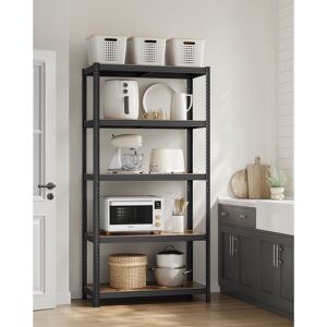 Symple Stuff Kris 5 Shelf Shelving Unit Black/Rustic Brown 200cm H x 120cm W x 60cm D Symple Stuff Kris 5 Shelf Shelving Unit Black/Rustic Brown 200cm H x 120cm W x 60cm D