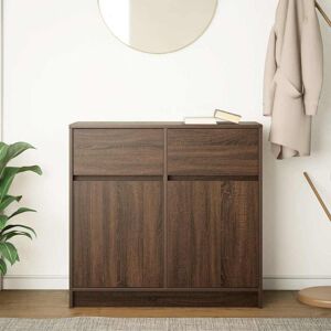 Latitude Run Sideboard With Drawer 80X34x76 Cm Engineered Wood Brown Oak 76cm H X 80cm W X 34cm D Latitude Run Sideboard With Drawer 80X34x76 Cm Engineered Wood Brown Oak 76cm H X 80cm W X 34cm D