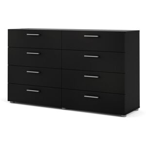 Ebern Designs Diamone 8 Drawer 140Cm W Double Dresser Black 81.7cm H X 140cm W X 40cm D Ebern Designs Diamone 8 Drawer 140Cm W Double Dresser Black 81.7cm H X 140cm W X 40cm D