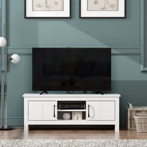 17 Stories Limestone 2 Door TV Stand for TVs up to 42" White 40" 17 Stories Limestone 2 Door TV Stand for TVs up to 42" White 40"