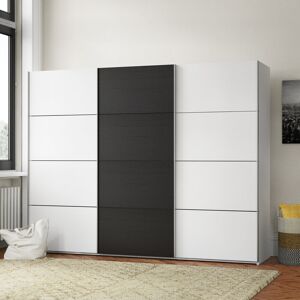 Ebern Designs Leaver Sliding Door Wardrobe Grey/Brown/Blue 210cm H X 270cm W X 65cm D Ebern Designs Leaver Sliding Door Wardrobe Grey/Brown/Blue 210cm H X 270cm W X 65cm D