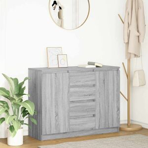 17 Stories Sideboard With Drawers 100.5X35x76 Cm Engineered Wood Grey Sonoma 76cm H X 100.5cm W X 35cm D 17 Stories Sideboard With Drawers 100.5X35x76 Cm Engineered Wood Grey Sonoma 76cm H X 100.5cm W X 35cm D