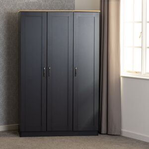 Marlow Home Co. Henryville 3 Door Manufactured Wood Wardrobe Grey 187.5cm H X 119.5cm W X 53.5cm D Marlow Home Co. Henryville 3 Door Manufactured Wood Wardrobe Grey 187.5cm H X 119.5cm W X 53.5cm D
