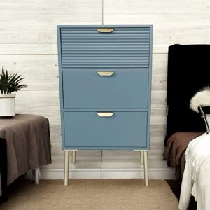 Fairmont Park Agran 3 - Drawer Chest of Drawers Blue 75cm H X 40cm W X 30cm D Fairmont Park Agran 3 - Drawer Chest of Drawers Blue 75cm H X 40cm W X 30cm D