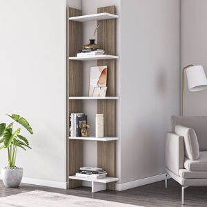 Zipcode Design 170cm H x 45cm W x 22.cm D Alice Corner Bookcase Bookshelf Shelving Unit White/Cordoba 170.18cm H X 45.72cm W X 22.86cm D Zipcode Design 170cm H x 45cm W x 22.cm D Alice Corner Bookcase Bookshelf Shelving Unit White/Cordoba 170.18cm H X 45.72cm W X 22.86cm D