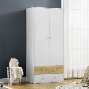 17 Stories Karalin 2 Door Corner Wardrobe White 180cm H X 80cm W X 50cm D 17 Stories Karalin 2 Door Corner Wardrobe White 180cm H X 80cm W X 50cm D