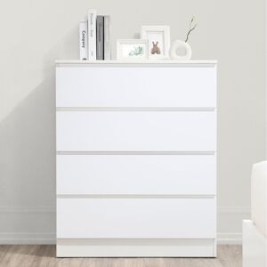 17 Stories Marqita 4 Drawer 80Cm W Chest of Drawers White 99cm H X 80cm W X 40cm D 17 Stories Marqita 4 Drawer 80Cm W Chest of Drawers White 99cm H X 80cm W X 40cm D