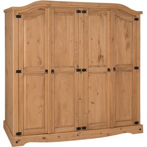 Brambly Cottage Bridewell 4 Door Wardrobe Antique Wax 190cm H X 191cm W X 51cm D Brambly Cottage Bridewell 4 Door Wardrobe Antique Wax 190cm H X 191cm W X 51cm D
