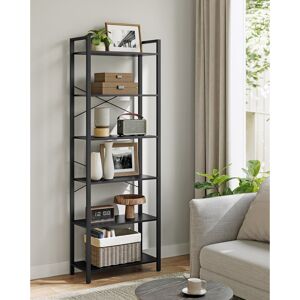 Rio Beufort Bookcase Ebony Black/Ink Black 186cm H X 66cm W X 30cm D Rio Beufort Bookcase Ebony Black/Ink Black 186cm H X 66cm W X 30cm D