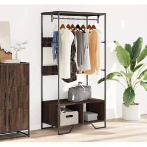 Borough Wharf Wardrobe Brown Oak 90X50x180 Cm Engineered Wood Brown Oak 180cm H X 90cm W X 50cm D Borough Wharf Wardrobe Brown Oak 90X50x180 Cm Engineered Wood Brown Oak 180cm H X 90cm W X 50cm D