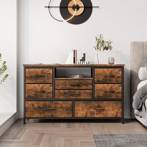 Metro 8 Drawer LED Dresser TV Stand Brown 75.44cm H X 120.4cm W X 36.58cm D Metro 8 Drawer LED Dresser TV Stand Brown 75.44cm H X 120.4cm W X 36.58cm D