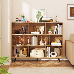 George Oliver 10-Cube Bookcase 140 CM Mid Century Modern Storage Organizer-White Yellow (10 Shelves) 107cm H x 140cm W x 24cm D George Oliver 10-Cube Bookcase 140 CM Mid Century Modern Storage Organizer-White Yellow (10 Shelves) 107cm H x 140cm W x 24cm D