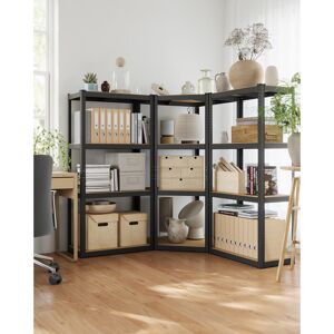 Rebrilliant Aly 80cm W Metal Height -Adjustable Shelving Unit Black 80cm W X 40cm D Rebrilliant Aly 80cm W Metal Height -Adjustable Shelving Unit Black 80cm W X 40cm D