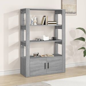 Ebern Designs Liiam Bookcase Grey 119.5cm H X 80cm W X 30cm D Ebern Designs Liiam Bookcase Grey 119.5cm H X 80cm W X 30cm D