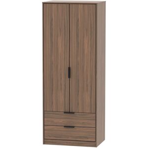 Ebern Designs Fully Assembled Fallah Hong Kong Wardrobe Walnut Wood Veneer 197cm H X 74cm W X 53cm D Ebern Designs Fully Assembled Fallah Hong Kong Wardrobe Walnut Wood Veneer 197cm H X 74cm W X 53cm D