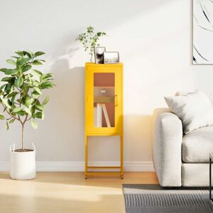 Latitude Run Sideboard Olive Green 36X39x107 Cm Cold-Rolled Steel Mustard Yellow 107cm H X 36cm W X 39cm D Latitude Run Sideboard Olive Green 36X39x107 Cm Cold-Rolled Steel Mustard Yellow 107cm H X 36cm W X 39cm D