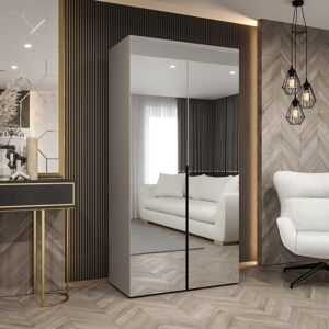 Latitude Run Classic Oak Artisan Hinged Door Wardrobe 100cm - Timeless Storage with Mirrored Style Cashmere 202cm H X 100cm W X 52cm D Latitude Run Classic Oak Artisan Hinged Door Wardrobe 100cm - Timeless Storage with Mirrored Style Cashmere 202cm H X 100cm W X 52cm D