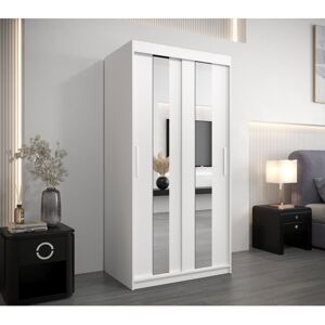 Latitude Run Abdurahmon 2 Door Sliding Wardrobe Matte White 200cm H X 100cm W X 62cm D Latitude Run Abdurahmon 2 Door Sliding Wardrobe Matte White 200cm H X 100cm W X 62cm D