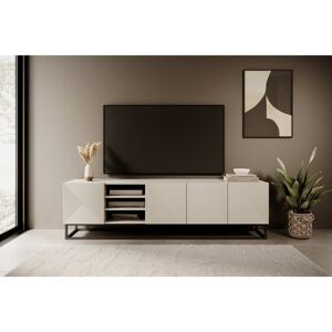 Ebern Designs Merrik TV Stand for TVs up to 55" Cashmere/Black 55" Ebern Designs Merrik TV Stand for TVs up to 55" Cashmere/Black 55"