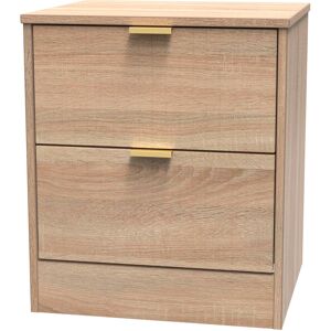 Canora Grey Barriner 2 Drawer Bedside Cabinet With Gold Handles (Ready Assembled) Bardolino Oak 53cm H X 45cm W X 40cm D Canora Grey Barriner 2 Drawer Bedside Cabinet With Gold Handles (Ready Assembled) Bardolino Oak 53cm H X 45cm W X 40cm D