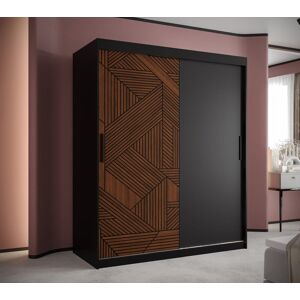 Latitude Run Augustyn Sliding Door Wardrobe W150cm – Black & Dark Walnut, Compact Bedroom Storage Black & Dark Walnut 200cm H X 150cm W X 62cm D Latitude Run Augustyn Sliding Door Wardrobe W150cm – Black & Dark Walnut, Compact Bedroom Storage Black & Dark Walnut 200cm H X 150cm W X 62cm D