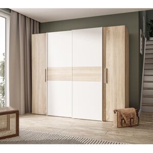Latitude Run Koran 8No 4No Wardrobe, 190.5cm H x 200.1cm W x 61.6cm D Sonoma Oak/White 190.5cm H X 200.1cm W X 61.6cm D Latitude Run Koran 8No 4No Wardrobe, 190.5cm H x 200.1cm W x 61.6cm D Sonoma Oak/White 190.5cm H X 200.1cm W X 61.6cm D