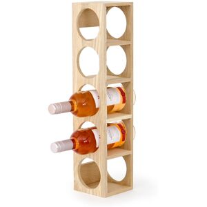 Brayden Studio Menahan 5 Bottle Solid Wood Wine Bottle Rack in Light Wood Brown 12cm H X 54cm W X 12cm D Brayden Studio Menahan 5 Bottle Solid Wood Wine Bottle Rack in Light Wood Brown 12cm H X 54cm W X 12cm D