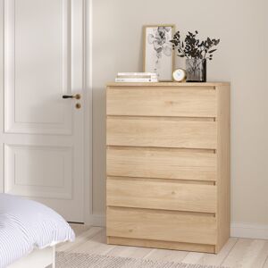 Latitude Run Parley 5 Drawer 77Cm W Chest of Drawers Jackson Hickory Oak 111.3cm H X 77cm W X 50cm D Latitude Run Parley 5 Drawer 77Cm W Chest of Drawers Jackson Hickory Oak 111.3cm H X 77cm W X 50cm D