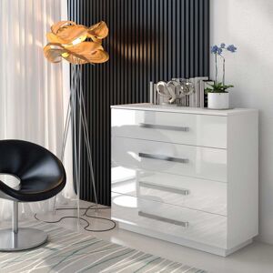 Ivy Bronx Varonique 4 Drawer 95Cm W Chest of Drawers White 84.5cm H X 95cm W X 40.6cm D Ivy Bronx Varonique 4 Drawer 95Cm W Chest of Drawers White 84.5cm H X 95cm W X 40.6cm D