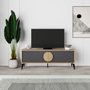 George Oliver Setta TV Stand for TVs up to 55" Saphire Oak/Silky Black 55" George Oliver Setta TV Stand for TVs up to 55" Saphire Oak/Silky Black 55"