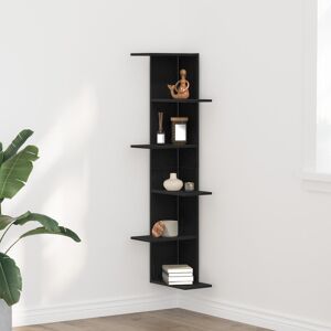 17 Stories Wall Corner Shelf Black Oak Engineered Wood Medium Corner Cabinet Black 140cm H X 36.5cm W X 36.5cm D 17 Stories Wall Corner Shelf Black Oak Engineered Wood Medium Corner Cabinet Black 140cm H X 36.5cm W X 36.5cm D