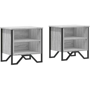 Borough Wharf Bedside Cabinet Sonoma Oak 2 Pcs 40X30x40 Cm Engineered Wood Grey Sonoma 40cm H X 40cm W X 30cm D Borough Wharf Bedside Cabinet Sonoma Oak 2 Pcs 40X30x40 Cm Engineered Wood Grey Sonoma 40cm H X 40cm W X 30cm D