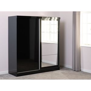 Zipcode Design Cascio 2 Door Sliding Wardrobe Black 194cm H X 178.5cm W X 62cm D Zipcode Design Cascio 2 Door Sliding Wardrobe Black 194cm H X 178.5cm W X 62cm D
