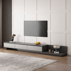 Brayden Studio Extendable TV Cabinet with 3 Drawers Adjustable Width 200-330cm tv unit in Walnut, Grey & Dark Walnut for 75-100" TVs for Living Room & Bedroom Grey 88";88";88" Brayden Studio Extendable TV Cabinet with 3 Drawers Adjustable Width 200-330cm tv unit in Walnut, Grey & Dark Walnut for 75-100" TVs for Living Room & Bedroom Grey 88";88";88"