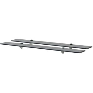 Latitude Run 2 Piece Floating Shelf Black 0.8cm H x 90cm W x 20cm D Latitude Run 2 Piece Floating Shelf Black 0.8cm H x 90cm W x 20cm D